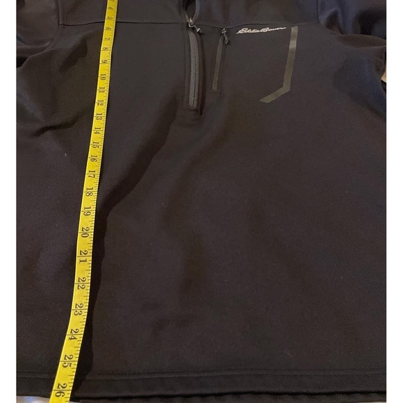 Eddie Bauer First Ascent Mens L Black 1/4 Zip Pullover Fleece Hiking Outdoor - Picture 5 of 6